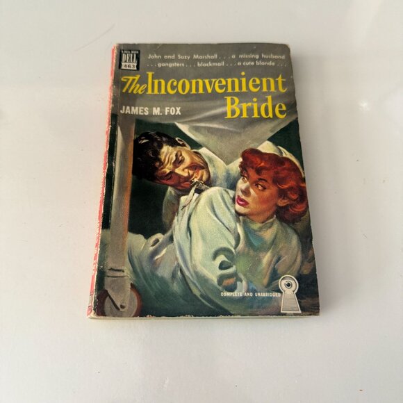 The Inconvenient Bride By James M. Fox Paperback Pulp Fiction Novel 1948 Mapback - Picture 1 of 2